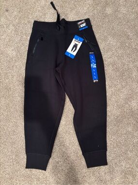 Kirklands Black Zip-Front Jogger Pants